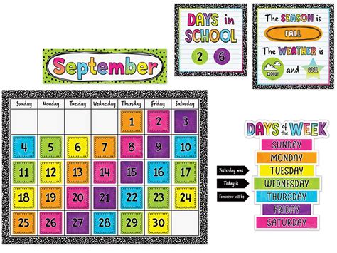 Brights 4ever Calendar Bulletin Board Set At Lakeshore Learning