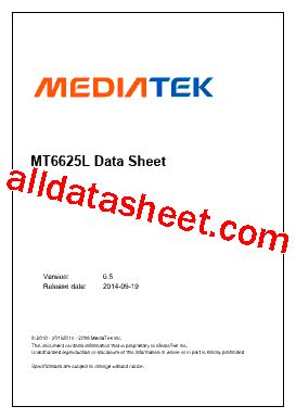 MT6625 Datasheet(PDF) - MediaTek Inc.