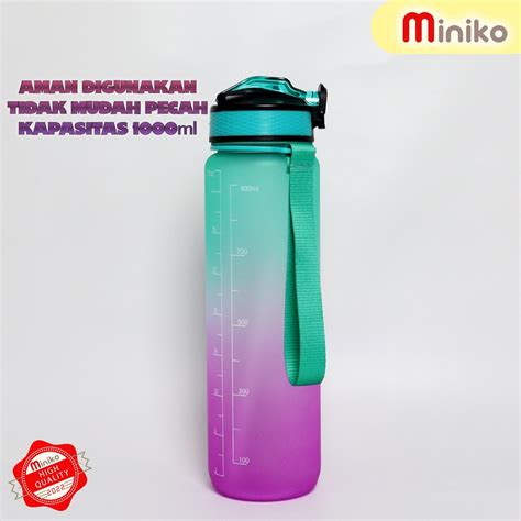 Jual Botol Minum Viral 1 Liter Botol Minum Motivasi 1 Liter Shopee