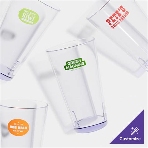 Get S 15 1 Cl 14 Oz Customizable San Plastic Stackable Mixing Glass