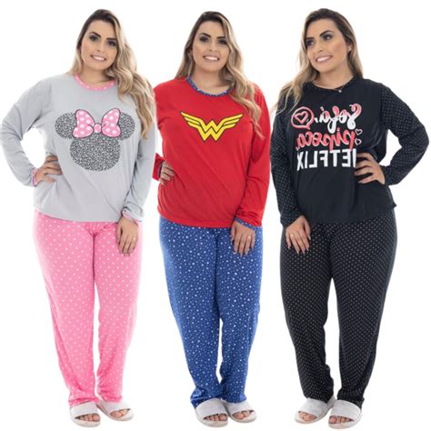 Pijama De Frio Feminino - Pijama Feminino Plus Size / Pijama de Frio | Shopee Brasil