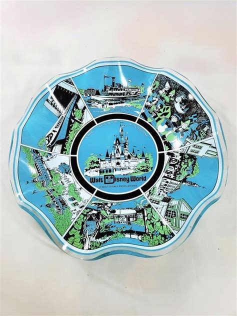 Walt Disney World Souvenir Wavy Plate Vintage 70s The Magic Etsy