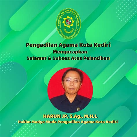 Upacara Pelantikan Hakim Madya Muda Pengadilan Agama Kota Kediri