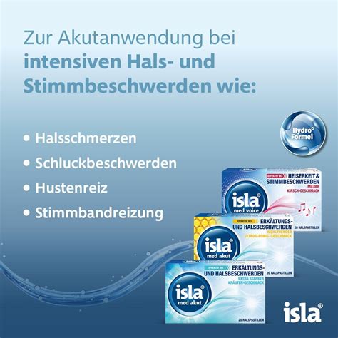 Isla Med Akut Zitrus Honig Halspastillen Bei Halsschmerzen Und