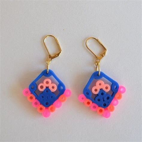 Perler Beads Diy Perler Beads Beaded Earrings