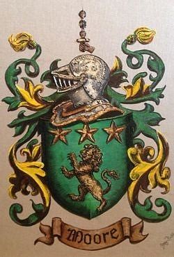 Moore Family Crest Coat of Arms Painting by Nancy Rutland - Pixels