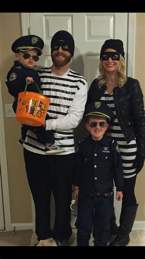 Family Halloween Costumes Cops And Robbers