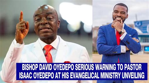 Bishop David Oyedepo Warning To His Son Pastor Isaac Oyedepo At His