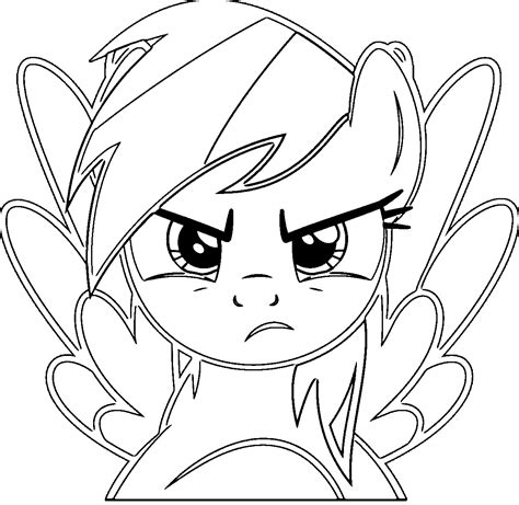 Rainbow Dash Coloring Pages Wecoloringpage