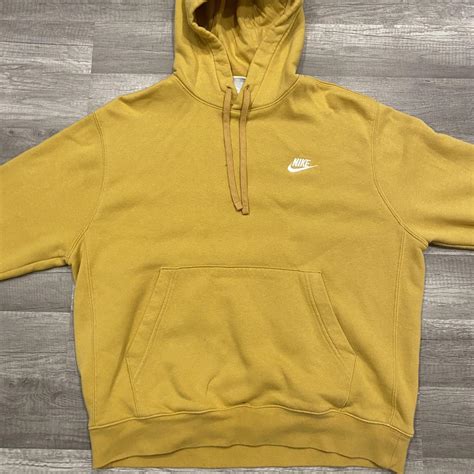 Yellow Nike hoodie Size M - Depop