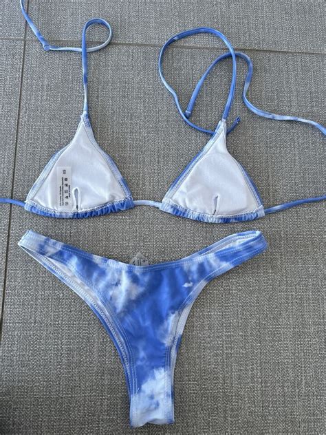 Billabong Size XS 6 8 Women Teen Bikini Swims Set Top Bottom Blue