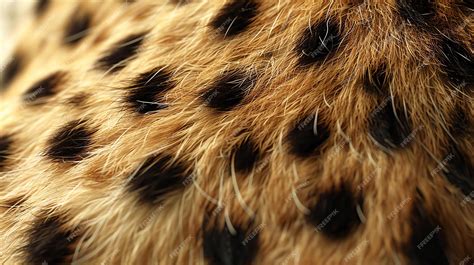 Premium Photo Closeup Of A Wild Cheetahs Fur Showcasing Its Unique