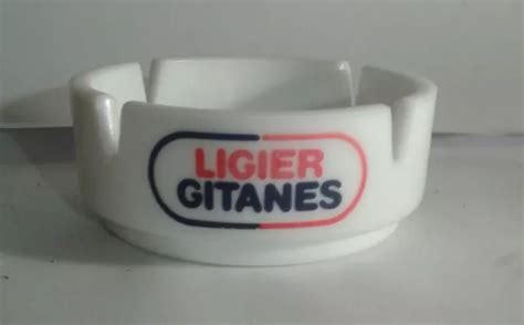 ANCIEN RARE CENDRIER Publicitaire Rond En Faillance Ligier Gitanes