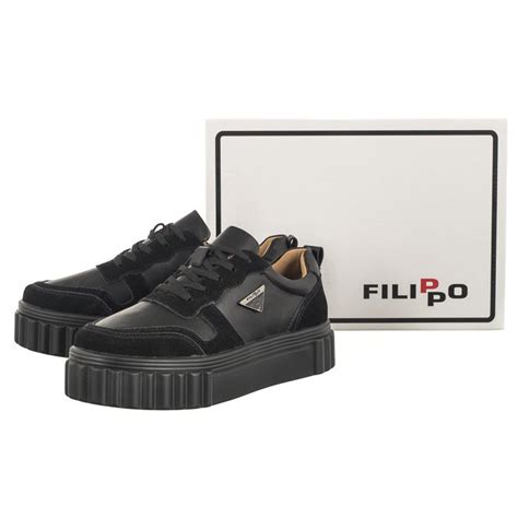 Sneakersy Filippo Czarne Dp Bk W Butsklep Pl