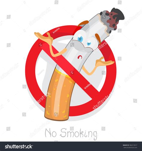 Cartoons No Smoking Sign Stock Vector (Royalty Free) 386213917 | Shutterstock