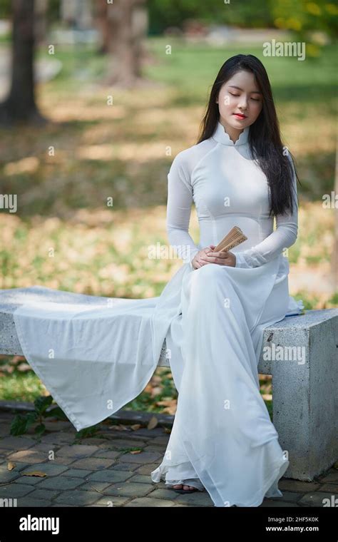 Ho Chi Minh City, Vietnam: Portrait Women In White Ao Dai