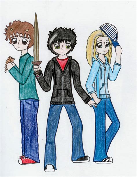 Percy, Grover and Annabeth by YarnHeart on DeviantArt