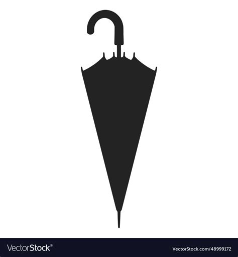 Simple Closed Umbrella Silhouette Royalty Free Vector Image