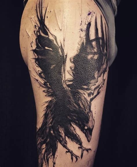 Raven Upper Arm Tattoo Tattoogoto