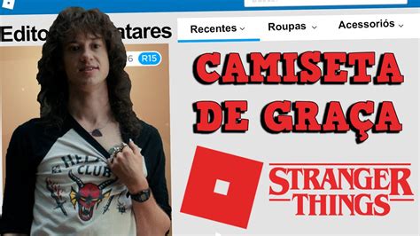 Camiseta Gratis Do Stranger Things No Roblox Youtube