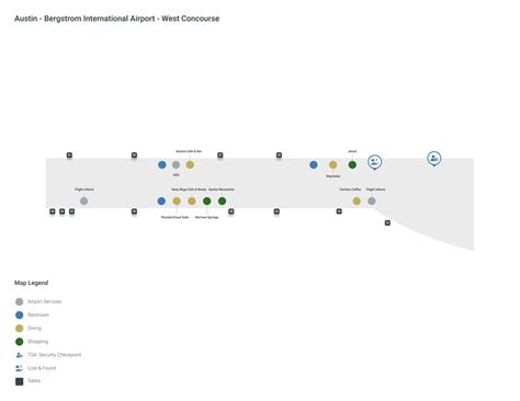 Austin Bergstrom International Airport Terminal Map (2025-2024) - All Maps