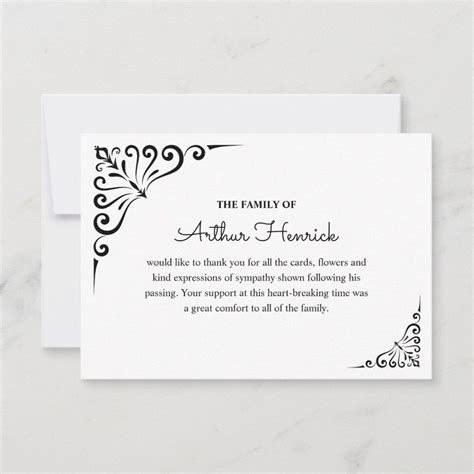 Bereavement Sympathy Funeral Thank You Note | Zazzle | Funeral thank you notes, Funeral thank ...