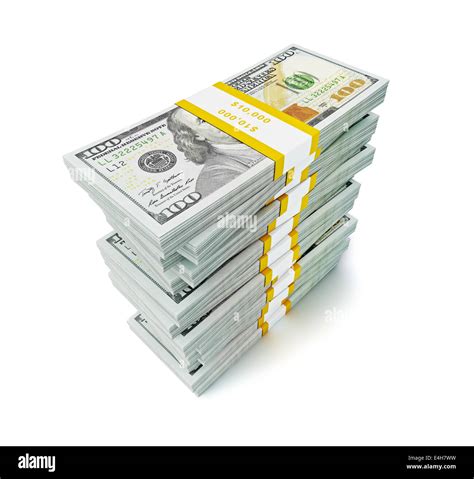 Creative Business Finance Making Money Concept Stack Of New New 100