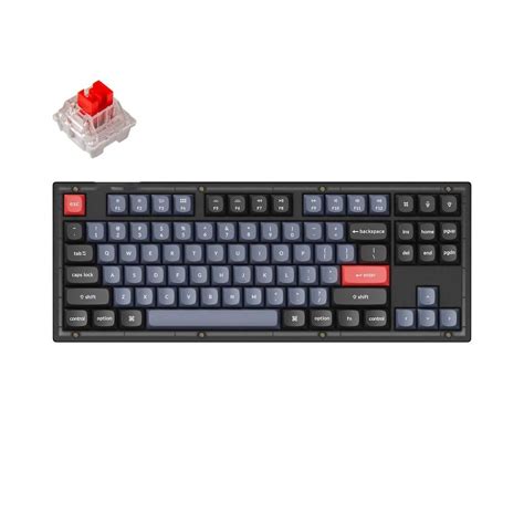 Геймърска Механична клавиатура Keychron V3 Tkl Knob Qmk Frosted Black