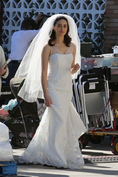 EMMY ROSSUM in Wedding Dress on the Set of Shameless in Los Angeles 12 ...