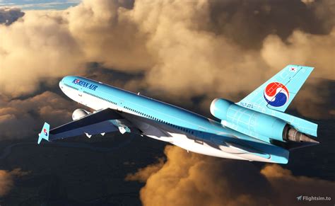 Tfdi Md 11 Korean Air Pax Ver Livery 4k 对于 Microsoft Flight