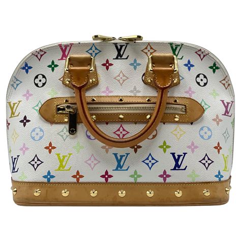 Louis Vuitton Monogram Multicolor Alma White For Sale At 1stDibs