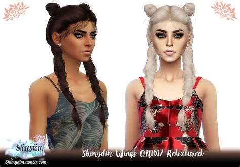 Shimydim Wings On Hair Retextured Sims Hairs