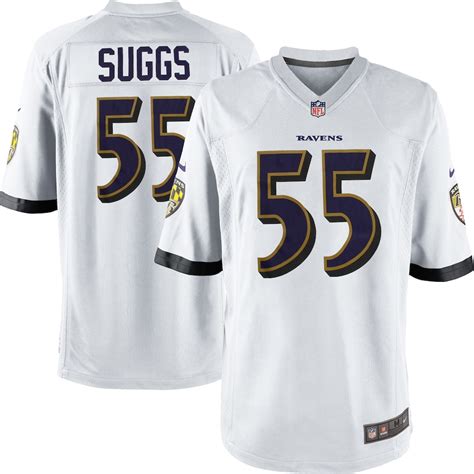 Nike Terrell Suggs Baltimore Ravens Youth White Game Jersey