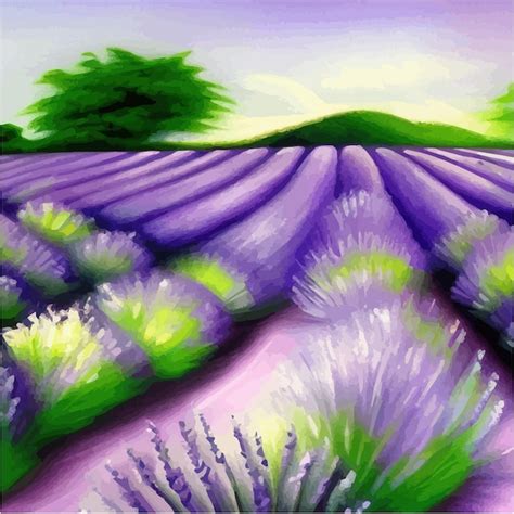 Lavendel violette felder grüne wiesen und berge bauernhof panoramablick