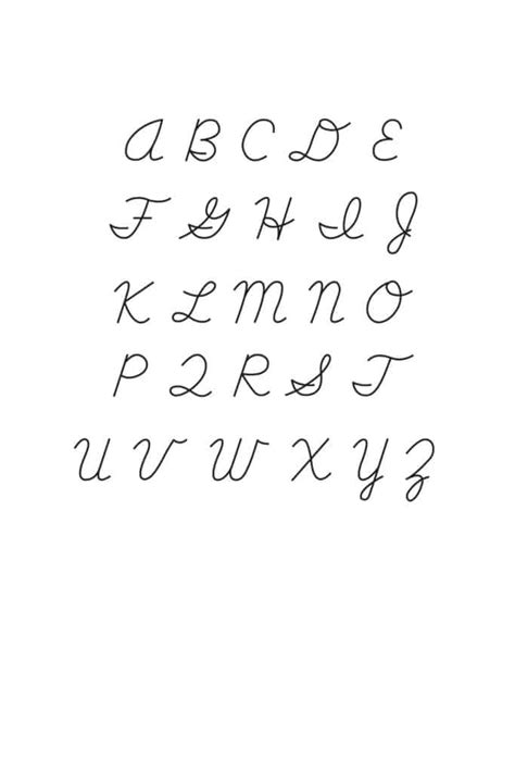 Cursive Letters Alphabet Uppercase And Lowercase