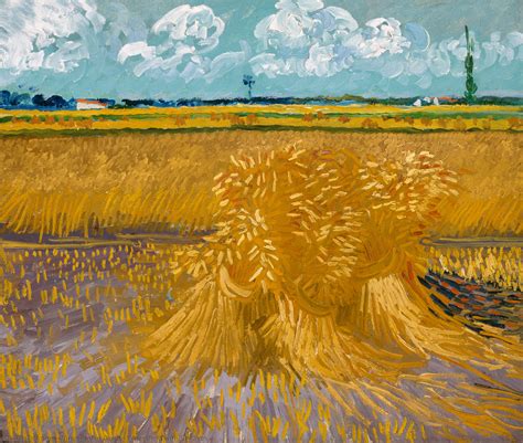 Campo De Trigo Em Arles 1887 De Vincent Van Gogh Tela Para Quadro Na