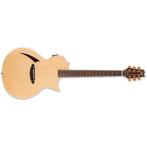 ESP LTD TL 6 Thinline Series Acoustic Electric Guitar Natural Reverb