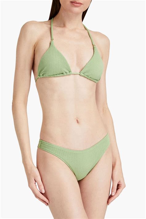 Seafolly Sea Dive Stretch Seersucker Low Rise Bikini Briefs The Outnet