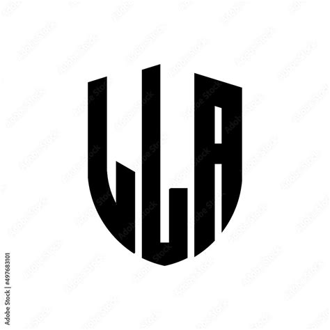 Lla Letter Logo Design Lla Modern Letter Logo With Black Background