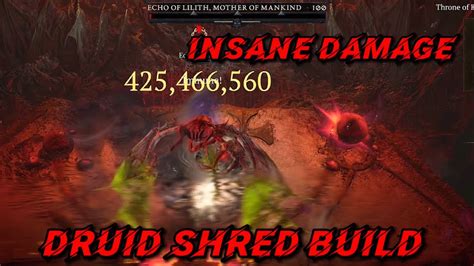 Uber Lilith DESTROYED By Druid Diablo 4 YouTube