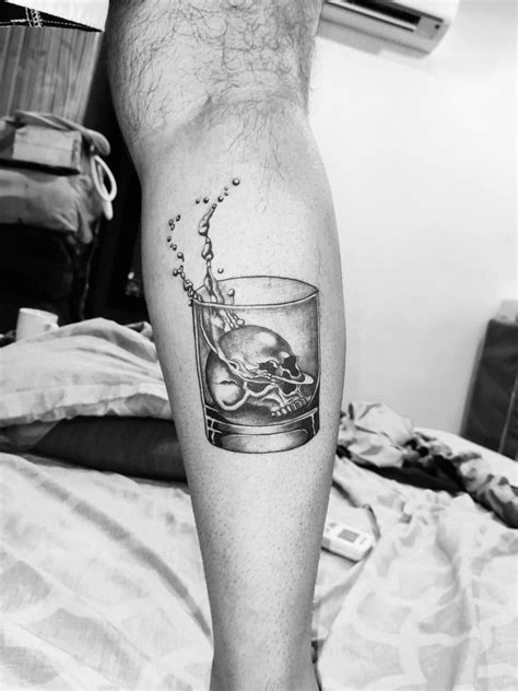 Leg Tattoos Geometric Tattoo Body Art Legs Booze Bourbon Skulls