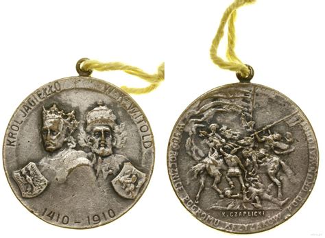 Medal Z Okazji 500 Rocznicy Bitwy Pod Grunwaldem 1910 Dwa Popiersia