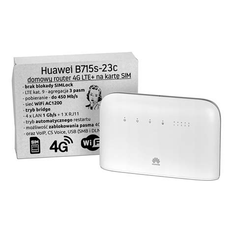 Huawei B715 Domowy Biurowy Router WiFi 4G LTE na kartę bez simlocka