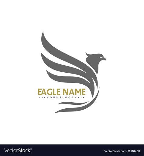 Flying Eagle Logo Design Creative Design Vector Image