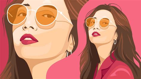 [timelapse] Simple Vector Portrait Illustration Using Adobe Illustrator