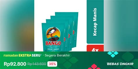 Bango Kecap Manis Kemasan Pouch Refill 720gr Isi 4