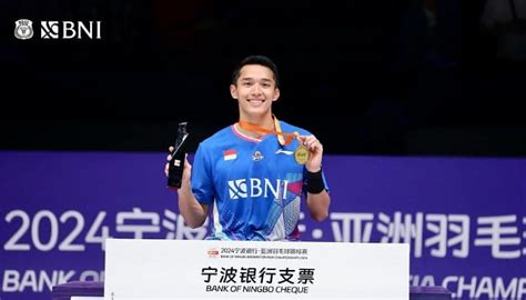 Selamat Tunggal Putra Indonesia Jonathan Christie Raih Juara Badminton