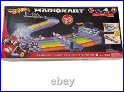 Car Track Set Hot Wheels Mario Kart Rainbow Road Race Track Set Lights Sounds Brand New