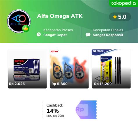 Toko Alfa Omega ATK Online Produk Lengkap Harga Terbaik Tokopedia