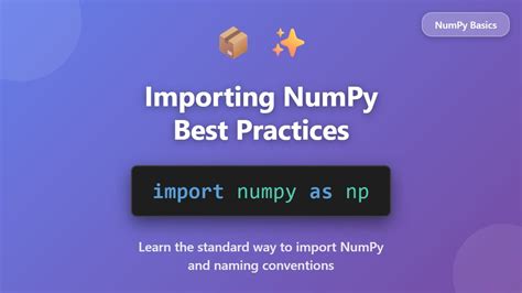 import numpy correctly numpy  practices  beginners